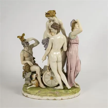 Mythologische figurengroep. Ernst Wahliss, Wenen