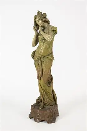 Jugendstil-figuur: Nimf. Ernst Wahliss, Wien