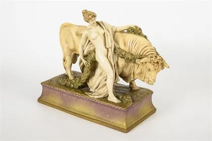Figurengroep "Europa met stier". Amphora-Werke, Turn-Teplitz