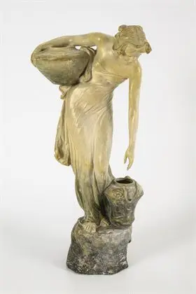 Figuur "Terugkeer van de fontein". Weense manufactuur Friedrich Goldscheider