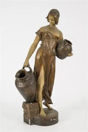 Figuur "Waterdraagster". Weense manufactuur Friedrich Goldscheider