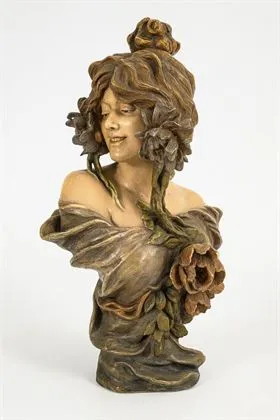 Buste Art nouveau "Ranke". Manufacture viennoise Friedrich Goldscheider