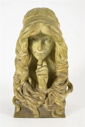 Figure "Le Secret". Manufacture viennoise Friedrich Goldscheider