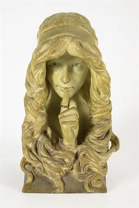 Figure "Le Secret". Manufacture viennoise Friedrich Goldscheider