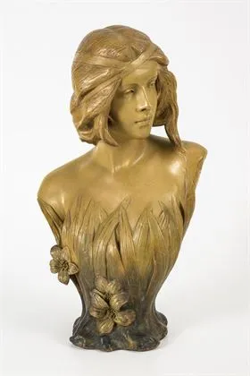 Buste "Schilf". Manufacture viennoise Friedrich Goldscheider