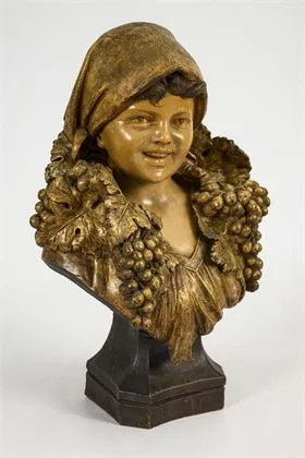 Buste "Annita". Weense manufactuur Friedrich Goldscheider