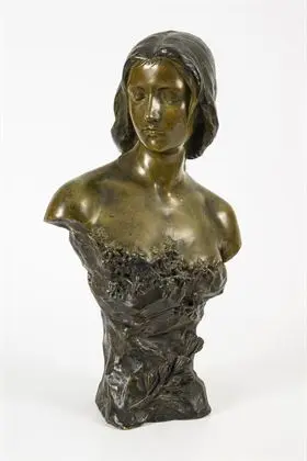 Buste "Edelweiß". Manufacture viennoise Friedrich Goldscheider