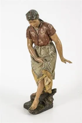 Figurine "Bachelse". Manufacture viennoise Friedrich Goldscheider