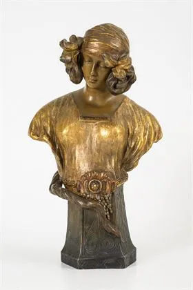 Buste Art nouveau "Salomé". Manufacture viennoise Friedrich Goldscheider