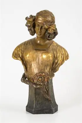 Buste Art nouveau "Salomé". Manufacture viennoise Friedrich Goldscheider