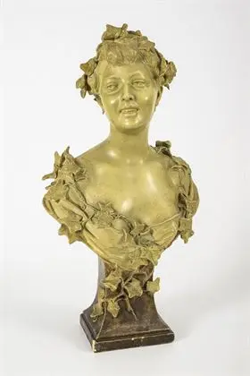 Buste "Epheu". Manufacture viennoise Friedrich Goldscheider
