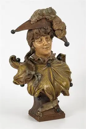 Buste "Pierrette". Manufacture viennoise Friedrich Goldscheider