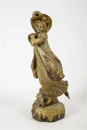 Figurine Art nouveau : patineuse. Manufacture viennoise Friedrich Goldscheider