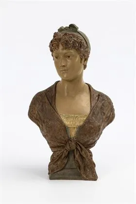 Busta "Gabrielle". Vídeňská manufaktura Friedrich Goldscheider