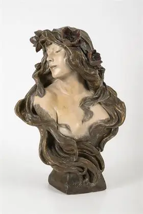 Buste "Fleur des marais". Manufacture viennoise Friedrich Goldscheider