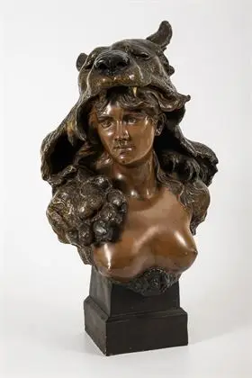 Buste "Chriemhilde". Manufacture viennoise Friedrich Goldscheider