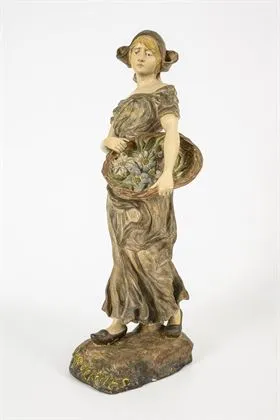 Figure "Paquerettes". Manufacture viennoise Friedrich Goldscheider ?