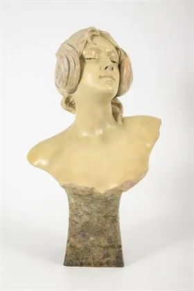 Buste "Dedain". Probablement copie de la manufacture viennoise Friedrich Goldscheider