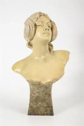 Buste "Dedain". Probablement copie de la manufacture viennoise Friedrich Goldscheider