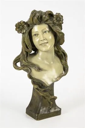 Buste Art nouveau d'une nymphe