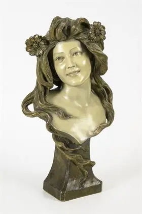 Buste Art nouveau d'une nymphe