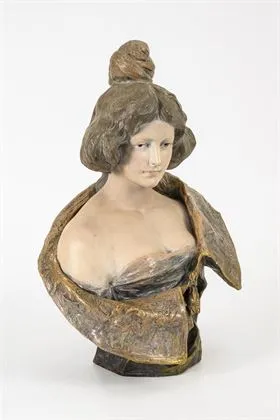 Buste Art nouveau d'une dame avec chignon