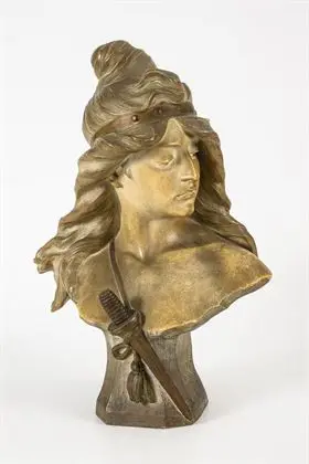 Buste Art nouveau d'une amazone