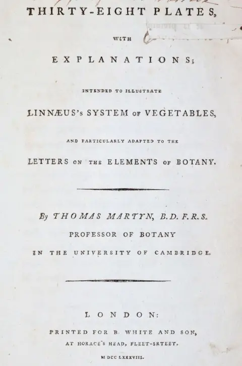 Martyn,T. – Thirty-eight plates, with explanations; intended to illustrate Linnaeus's system of vegetables