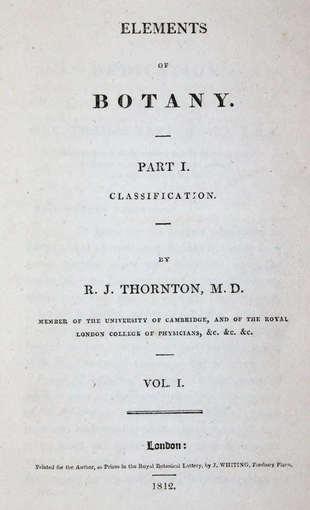 Thornton,R.J. – Elements of botany