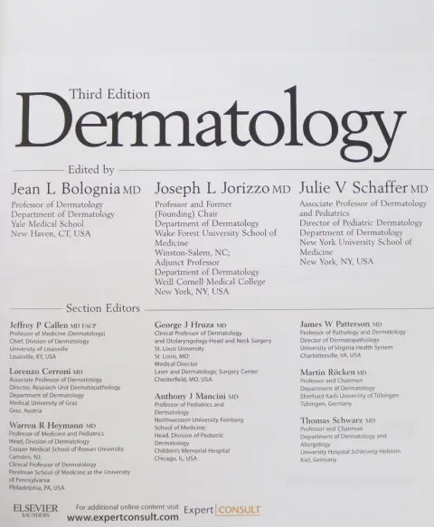Bolognia,J.L., Jorizzo,J.L. u. J.V.Schaffer. – Dermatology