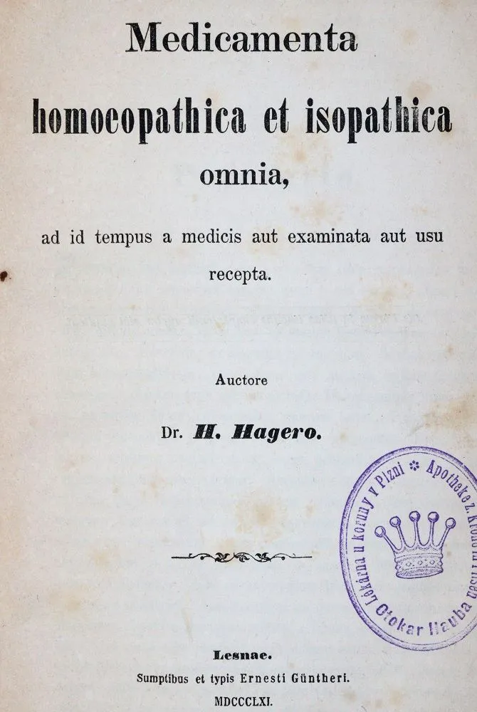 Hager,H. – Medicamenta homoeopathica et isopathica omnia..