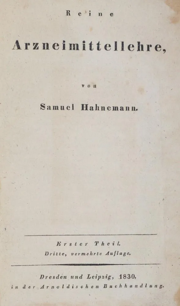 Hahnemann,S. – Reine Arzneimittellehre