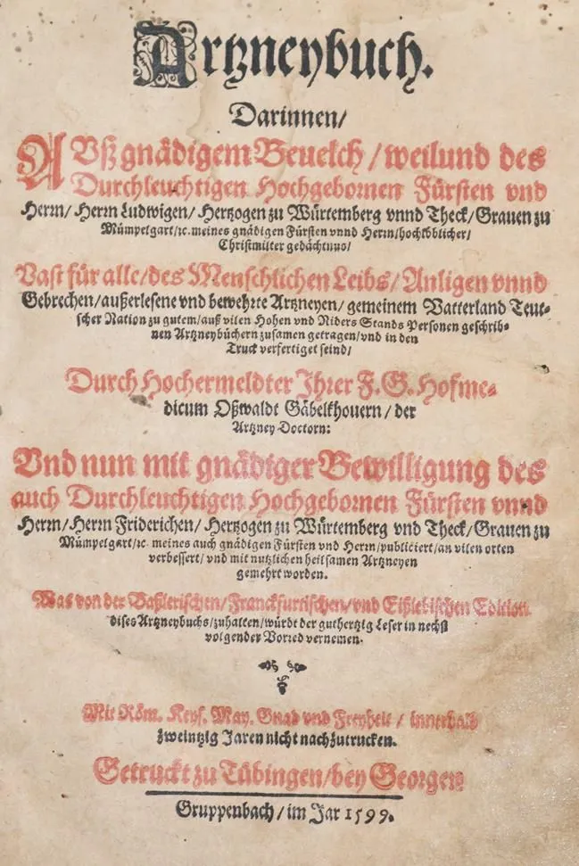 Gabelkover, O. – Artzneybuch