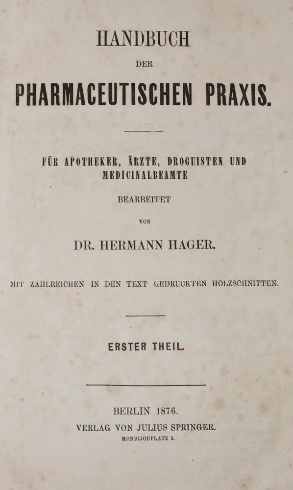 Hager, H. – Handbuch der pharmaceutischen Praxis