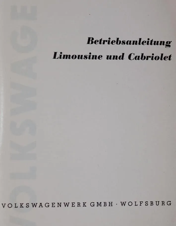Volkswagen AG. – Manuel d'utilisation berline et cabriolet