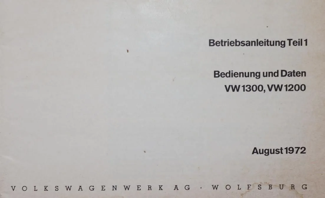 Volkswagen AG. – Manuel d'utilisation partie 1 et 2