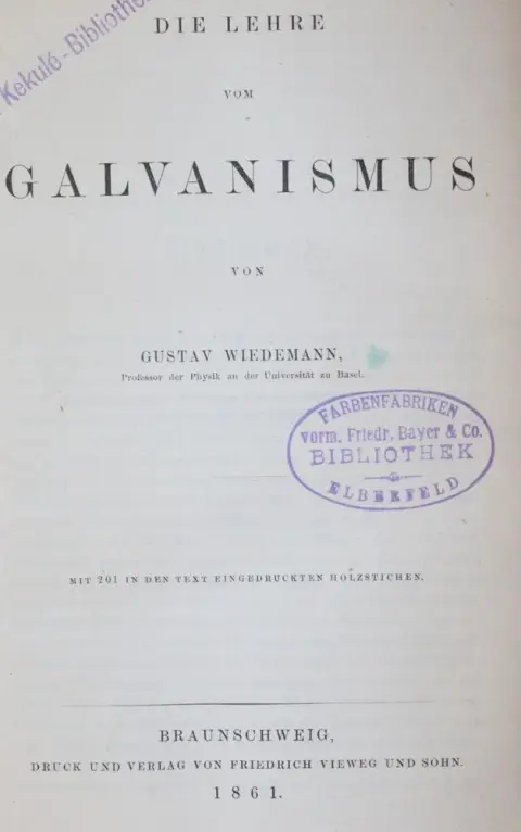 Wiedemann,G. – Die Lehre vom Galvanismus und Elektromagnetismus nebst ihren technischen Anwendungen