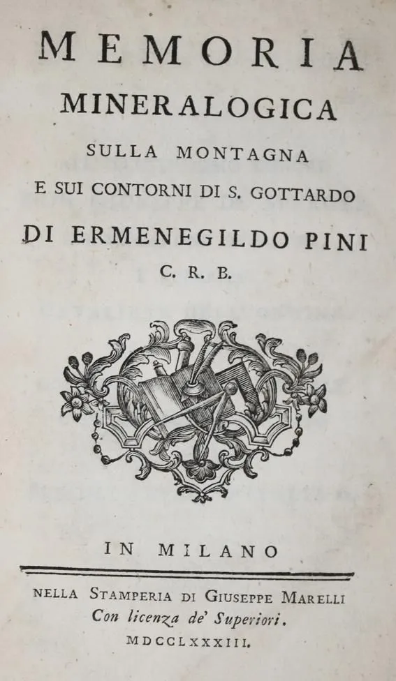 Pini,E. – Mineralogische verhandeling over de berg en omgeving van S
