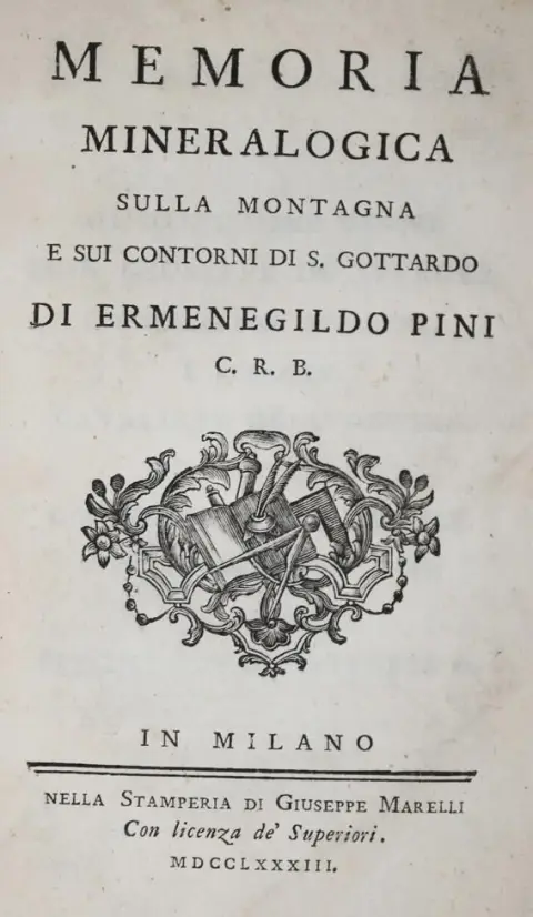 Pini,E. – Memoria mineralogica sulla montagna e sui contorni di S