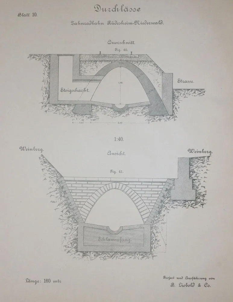 Liebold,B. – Druchlässe und Brücken für Strassen und Eisenbahnen aus Cement-Bruchstein-Mauerwerk mit besonderer Berücksicht