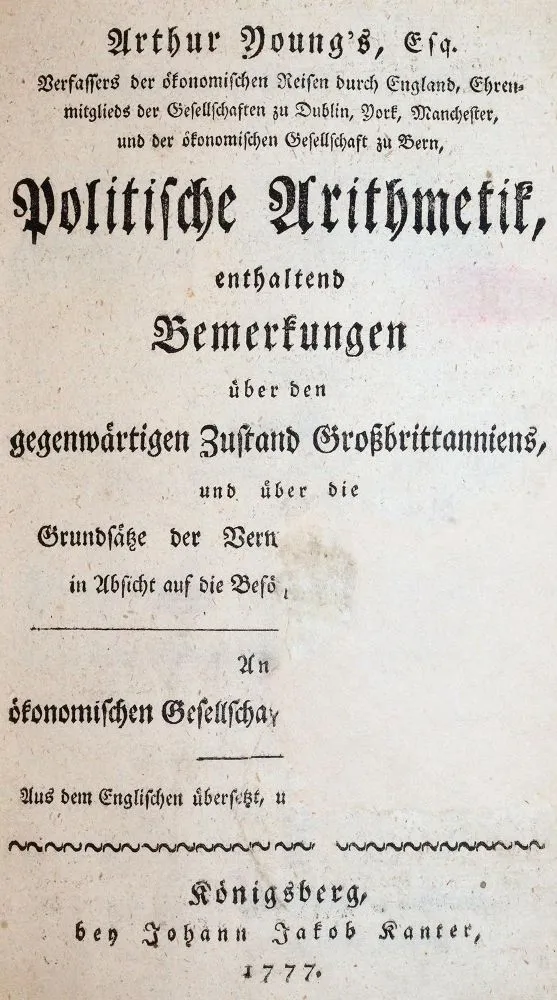 Young,A. – Political Arithmetic, containing observations on the present state of Great Britain, and on the