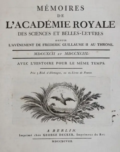 Mémoires de l'Académie Royale – des Sciences et Belles-Lettres
