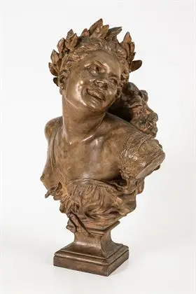 Buste "Bacchante aux lauriers". Manufacture de Sèvres