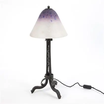 Velká francouzská stolní lampa. Schneider