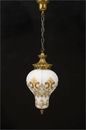 Lampa wisząca w stylu Hollywood Regency. Carl Falkenstein