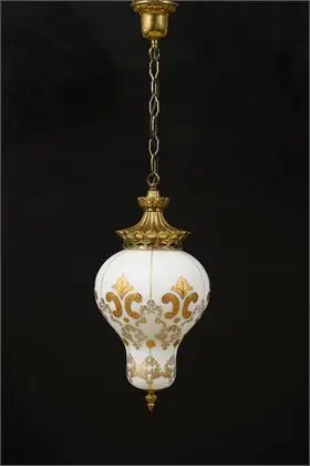 Závěsná lampa ve stylu Hollywood Regency. Carl Falkenstein