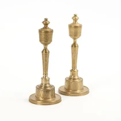 Paire d'appliques en bronze