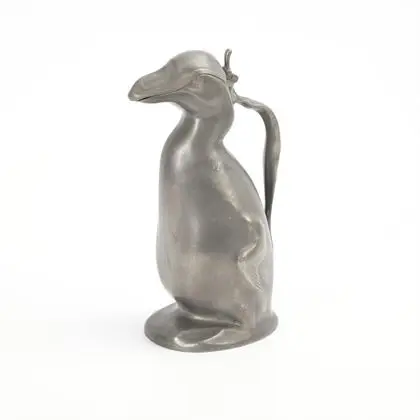 Pichet couvert Art nouveau en forme de pingouin. Kayserzinn