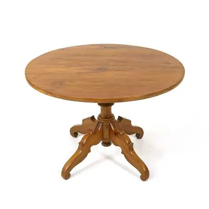 Table ronde Louis-Philippe à pied central