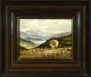 Kley, Hans-Georg, 1916 Berlin - inconnu – Huile/cuivre, 16,5 x 24,5 cm, "Paysage avec scène de moisson", monogramme en bas à droite, réf. : Artprice, en maison ;